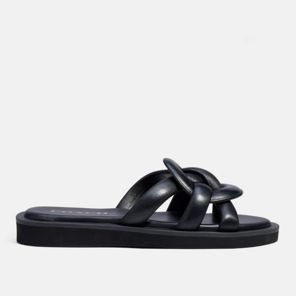 Georgie Leather Slide Sandals