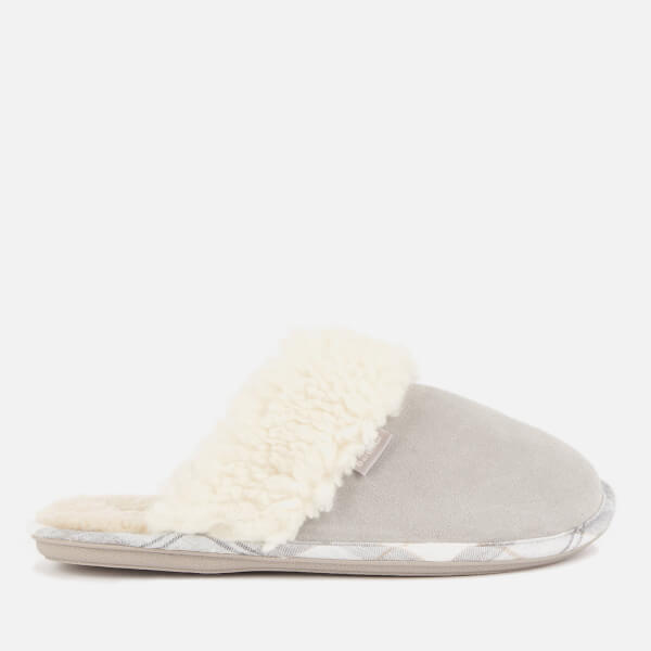Lydia Suede and Faux Fur-Blend Mule Slippers