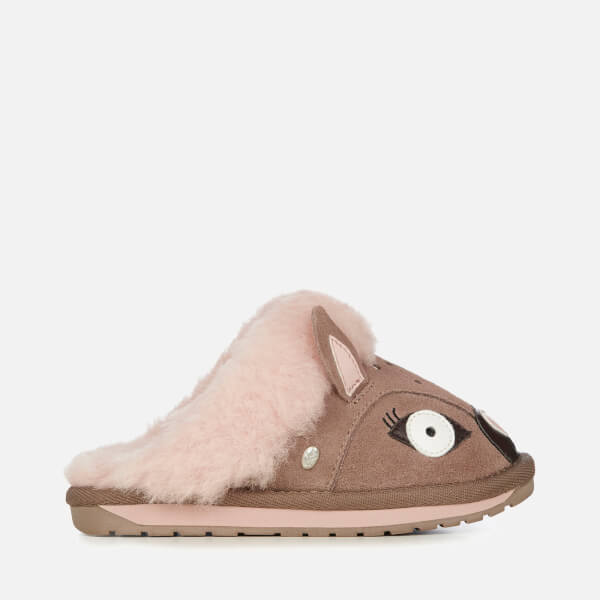 Kids' Suede and Wool Slippers
