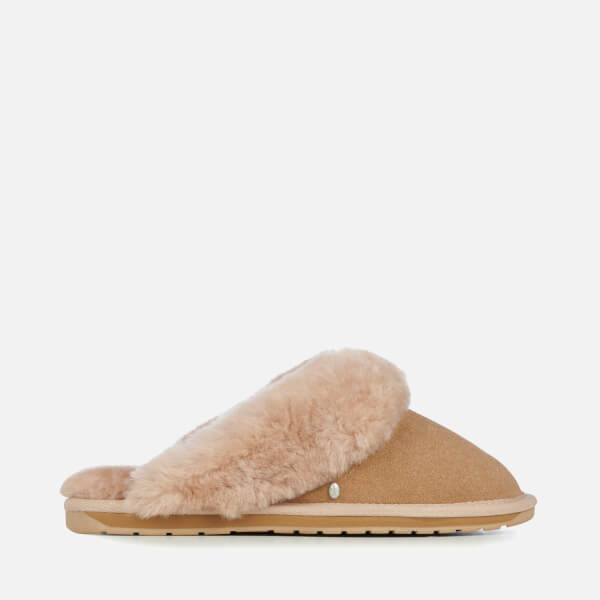 Jolie Suede and Shearling Slippers