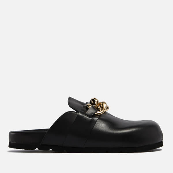 Fireplace Chain-Embellished Leather Loafers