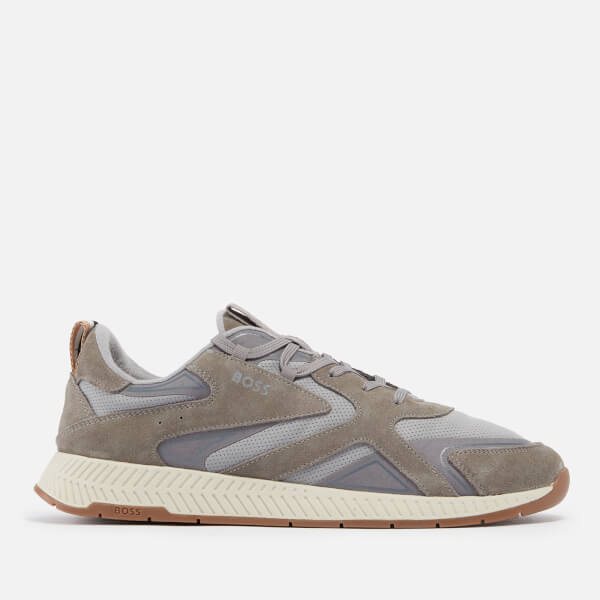 Titanium Faux Suede and Mesh