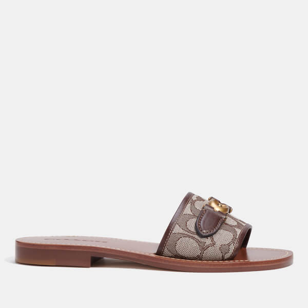 Ina Leather and Jacquard Sandals