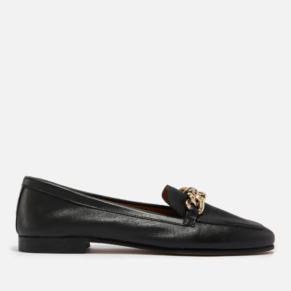 Goldsmith Chain-Embellished Leather Loafers