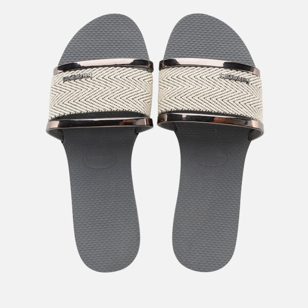 Trancoso Woven Rubber Slide Sandals
