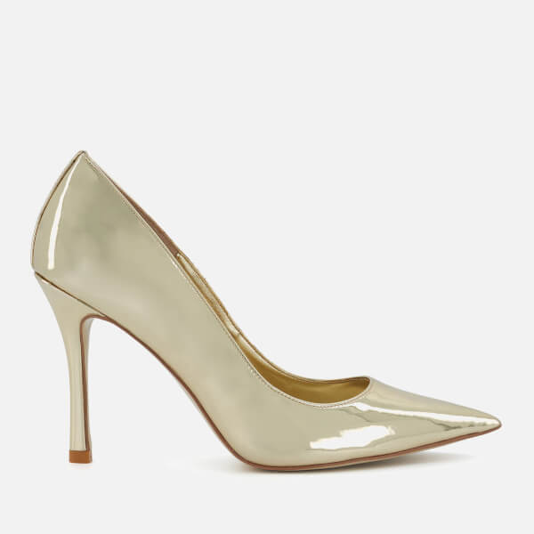 Attention Metallic Patent-Leather Heeled