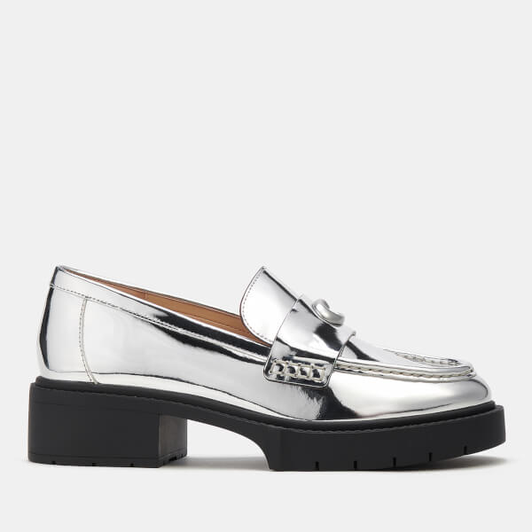 Leah Metallic Leather Loafers