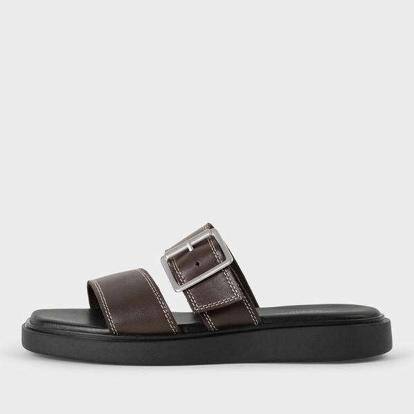 Connie Leather Flat Sandals