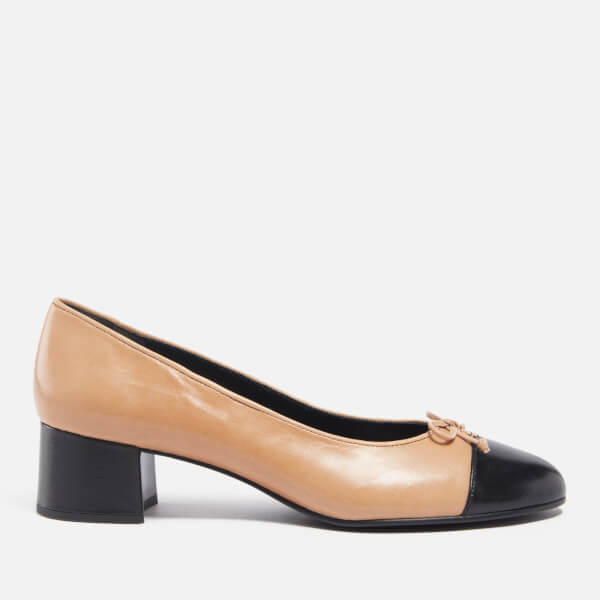 Two-Tone Leather Heeled
