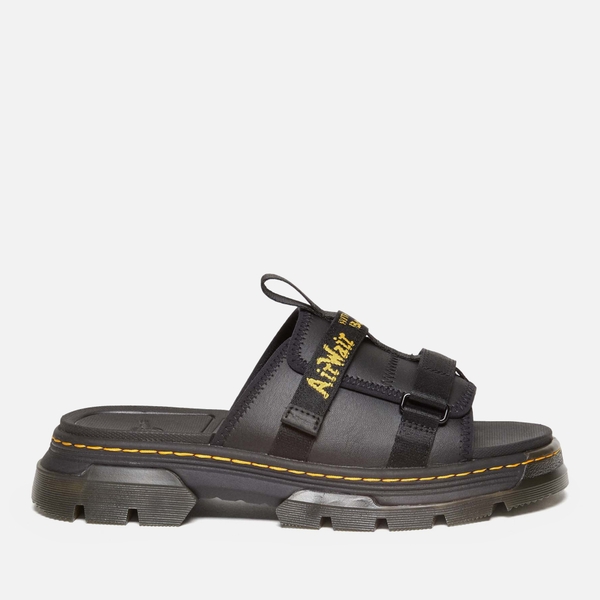 Ayce II Leather and Webbing Slide Sandals