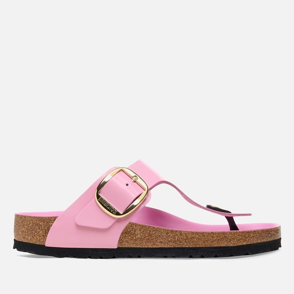 Gizeh Big Buckle Patent-Leather Sandals