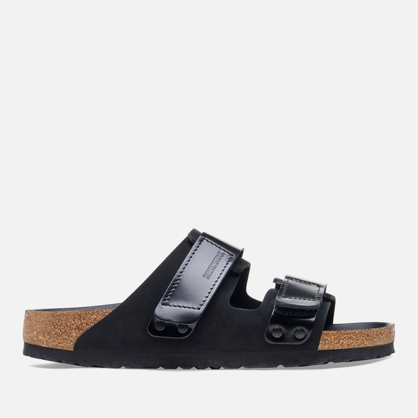 Uji Slim-Fit Nubuck and Leather Double-Strap Sandals