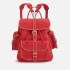 red leather rucksack