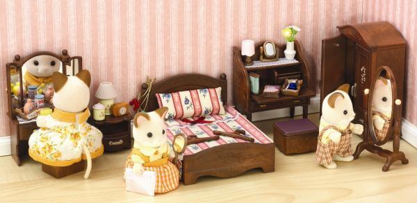 sylvanian families master bedroom furniture set
