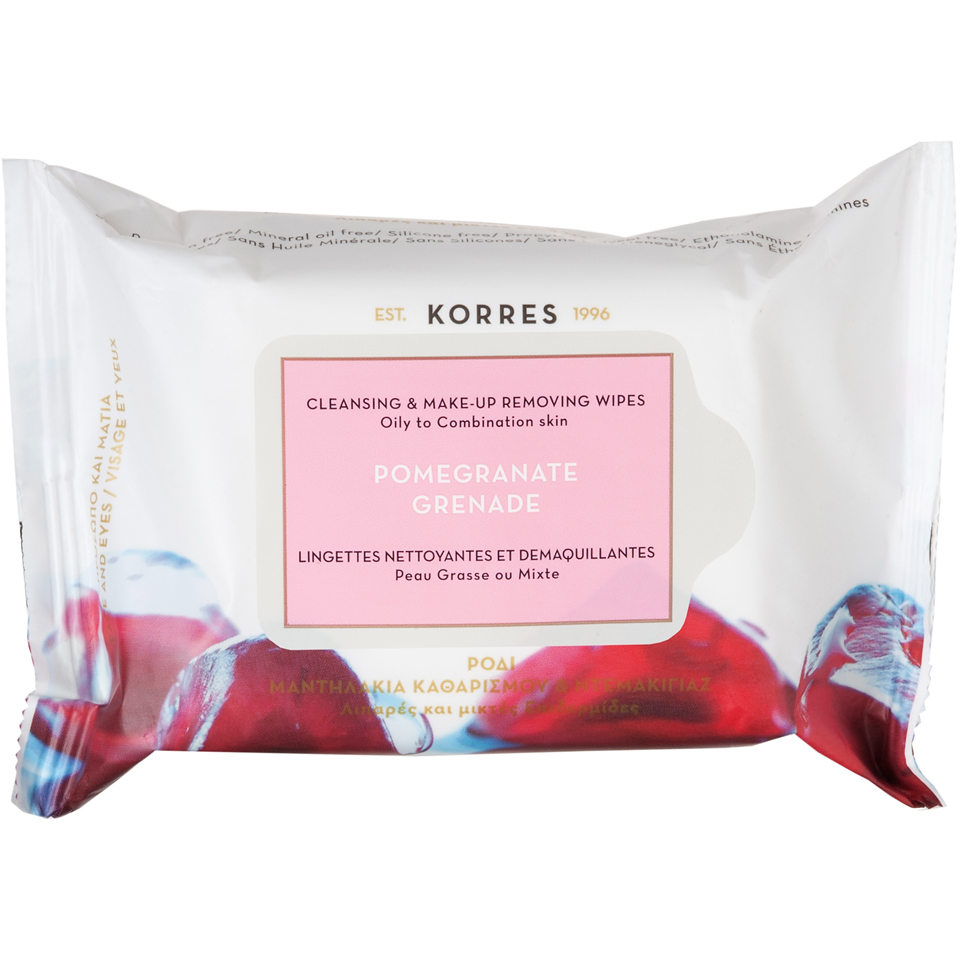 KORRES Pomegranate Cleansing Wipes �?? Oily/Combination Skin 25 Wipes