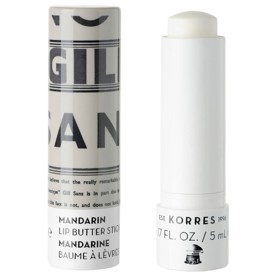 Korres Mandarin Lip Butter colourless with spf15 Lip Butter with Sun protection that instantly hydrates and softens the lips m (5203069030901)