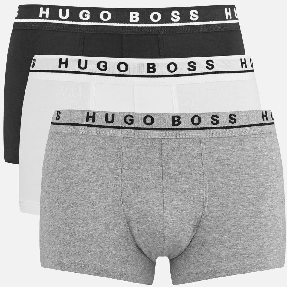 BOSS Hugo Boss Men's Three Pack Boxers - Black/White/Grey Mens ...