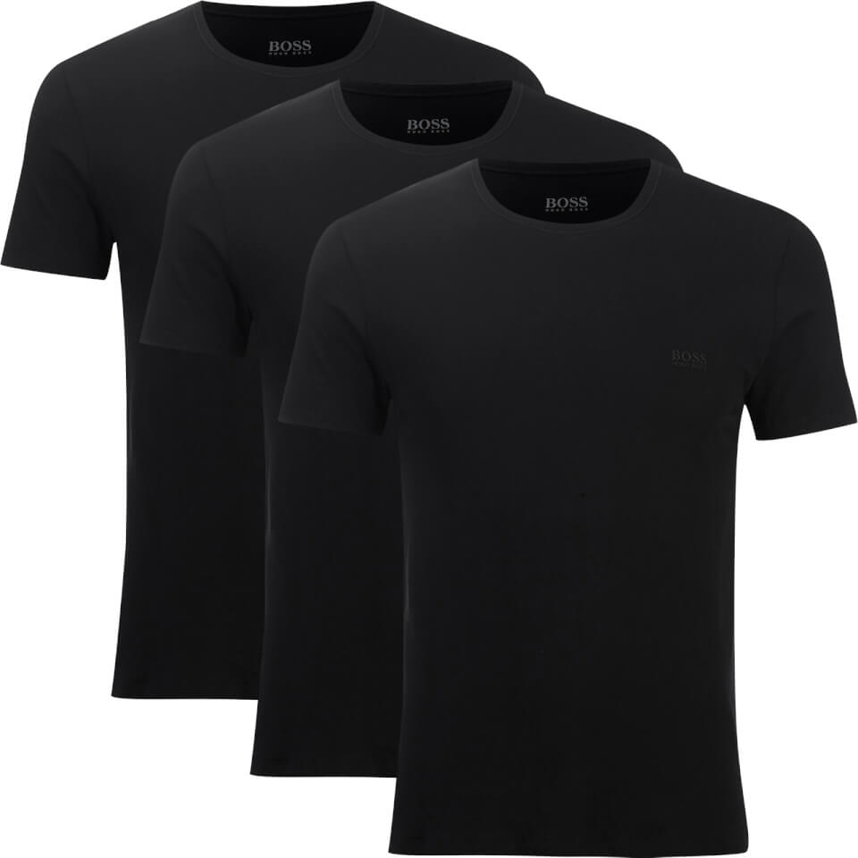 BOSS Men's Three Pack T-Shirts - Black | TheHut.com
