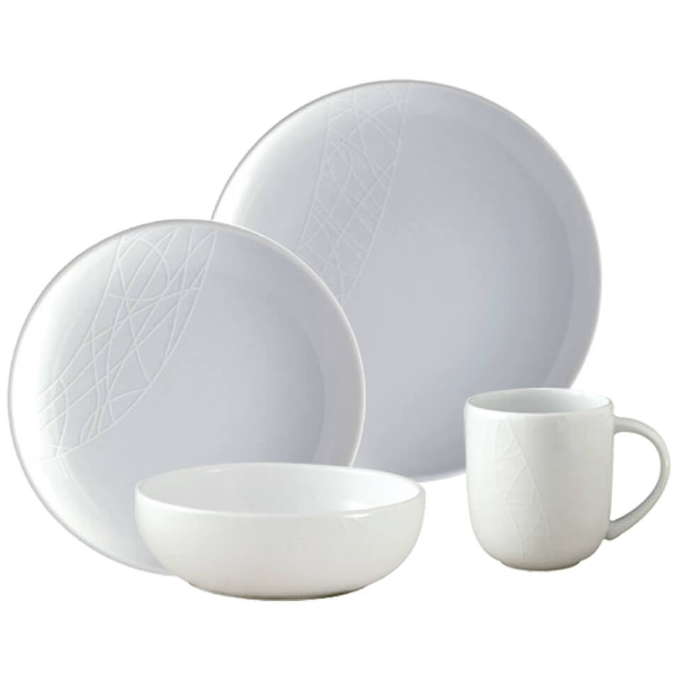 Jamie Oliver 16 Piece Dinner Set White on White Jamie Oliver Shop