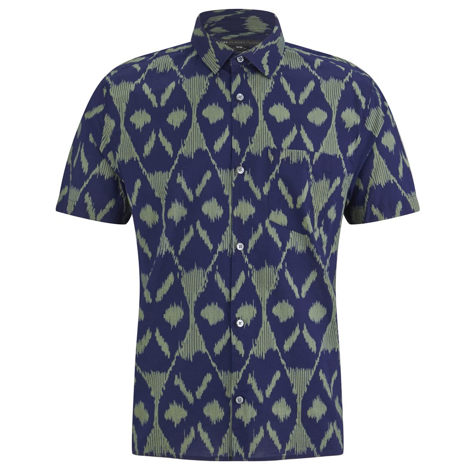 Marc by Marc Jacobs Men's Playa Printed Ikat Short Sleeve Shirt - Green ...
