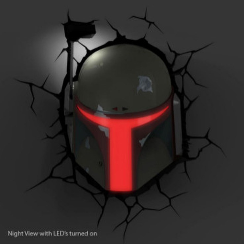 Wars Boba Fett 3d Wall Light Iwoot wars boba fett 3d wall light iwoot