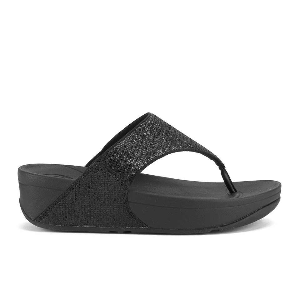 FitFlop Women s Lulu Superglitz Flip  Flop  Sandals  Black 