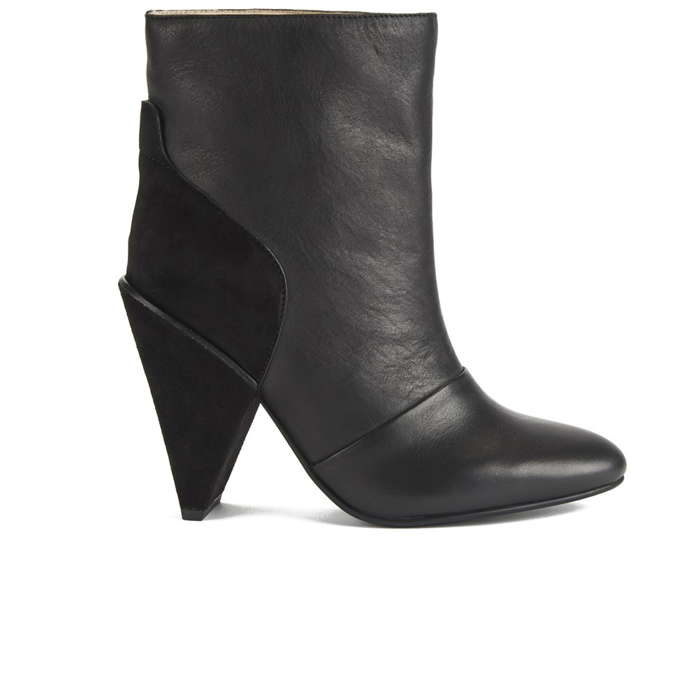 See By Chloé Women's Leather/Snake Heeled Boots - Black - Free UK ...