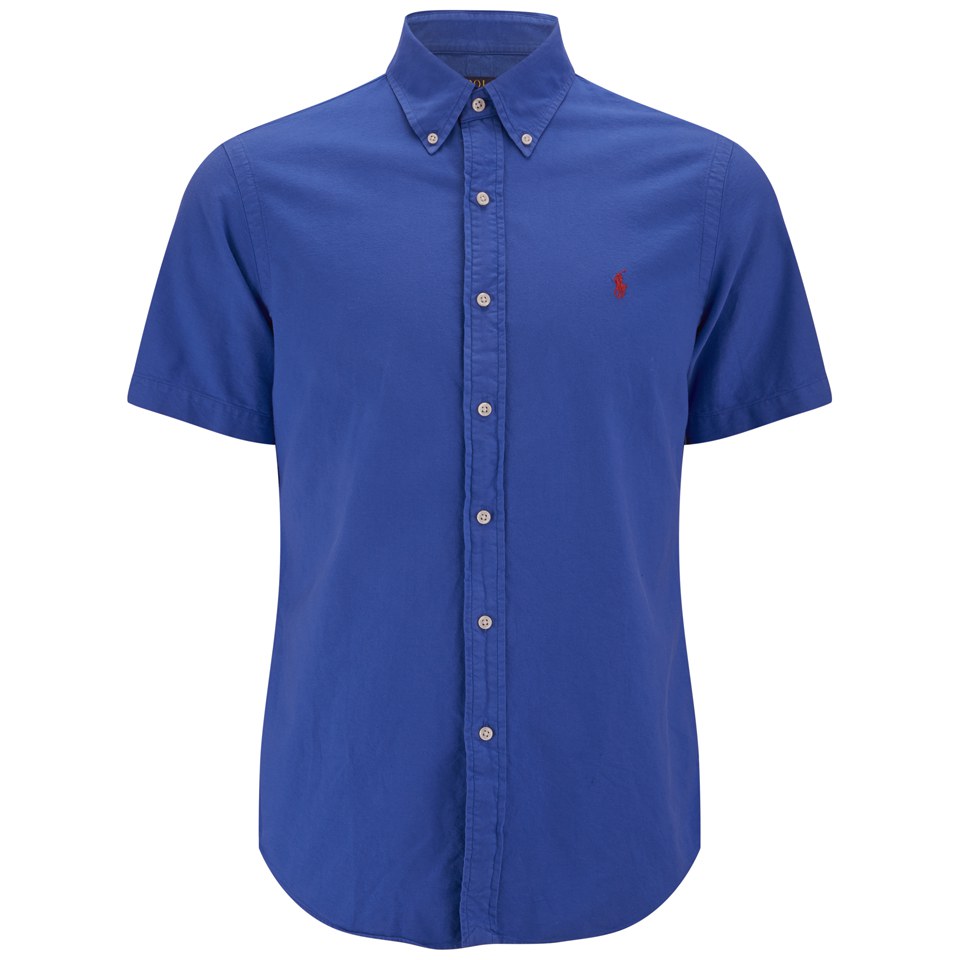 Polo Ralph Lauren Men's Short Sleeve Oxford Shirt - Spectrum Blue ...