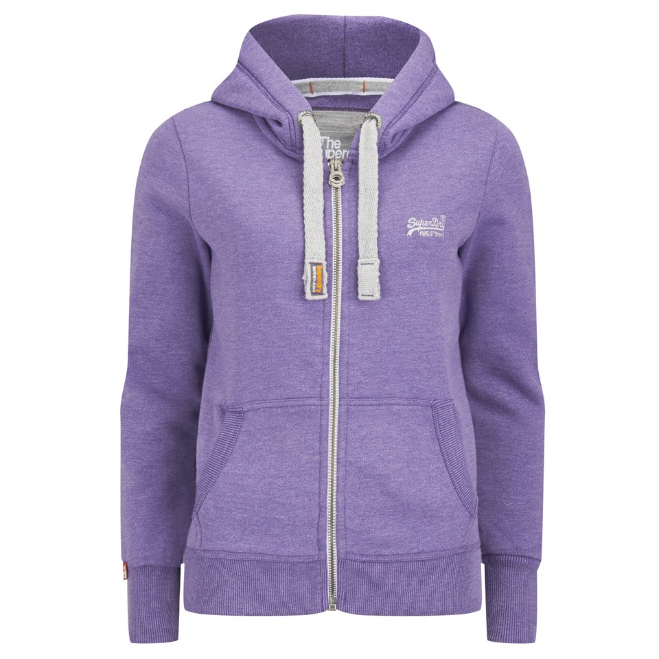 Superdry Women's Orange Label Pop Zip Hoody - Purple/True Grit Womens ...