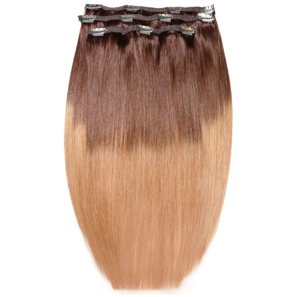 Beauty Works Deluxe Clip In Hair Extensions 18 Inch Gold Ombre 4