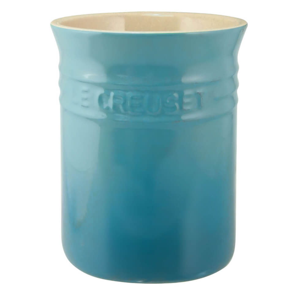 Le Creuset Stoneware Small Utensil Jar Teal Free UK Delivery over £50