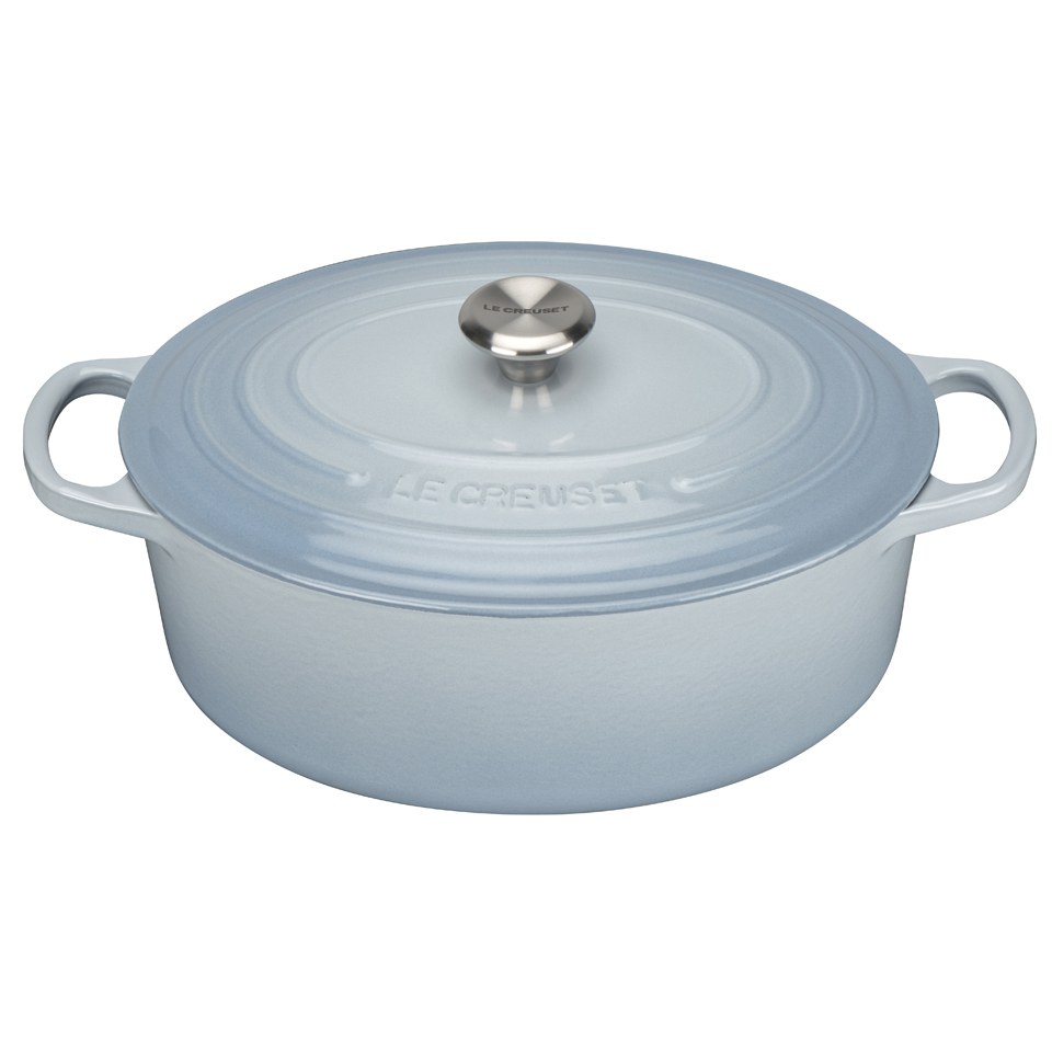 Le Creuset Signature Cast Iron Oval Casserole Dish - 27cm - Coastal Blue