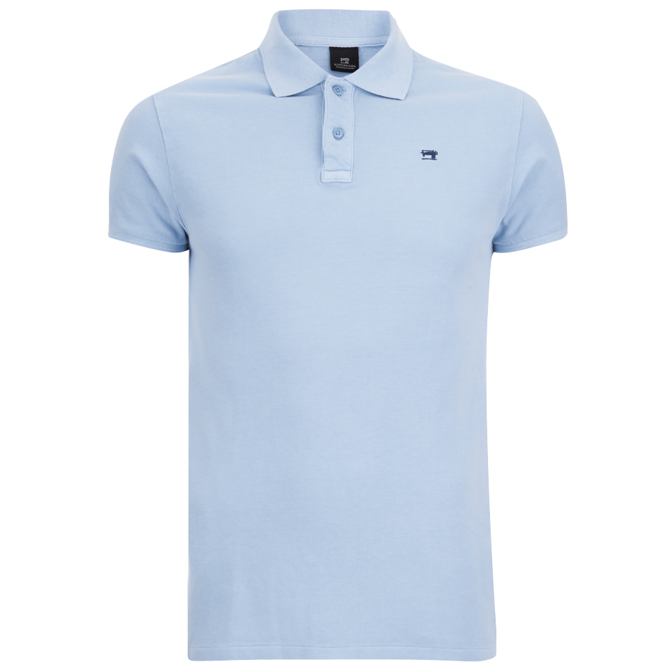 EAN 8718914005104 product image for Scotch & Soda Men's Garment Dyed Polo Shirt - Blue - L | upcitemdb.com