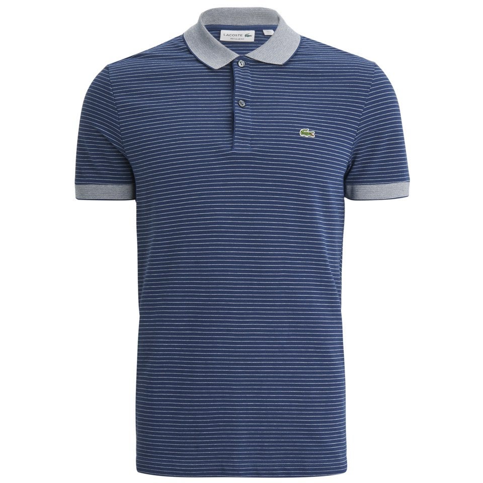 Lacoste Men s Short Sleeve Ribbed Collar Polo Shirt Philippines Blue