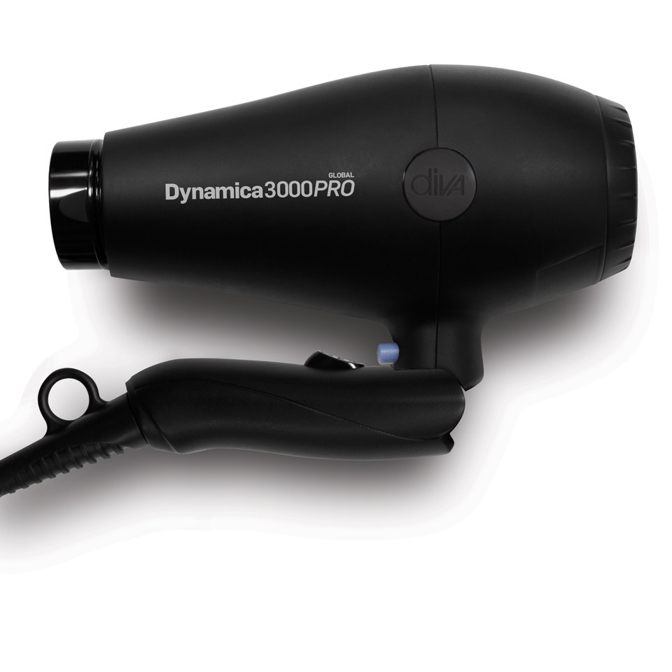 Diva Professional Styling Dynamica3000Pro Global Hair Dryer – Black (Travel Dryer)