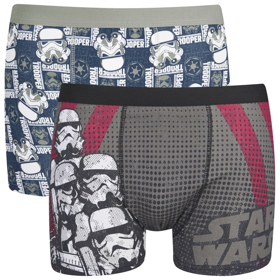 Star Wars Men's 2 Pack Stormtrooper Boxers Black Mens Underwear Zavvi