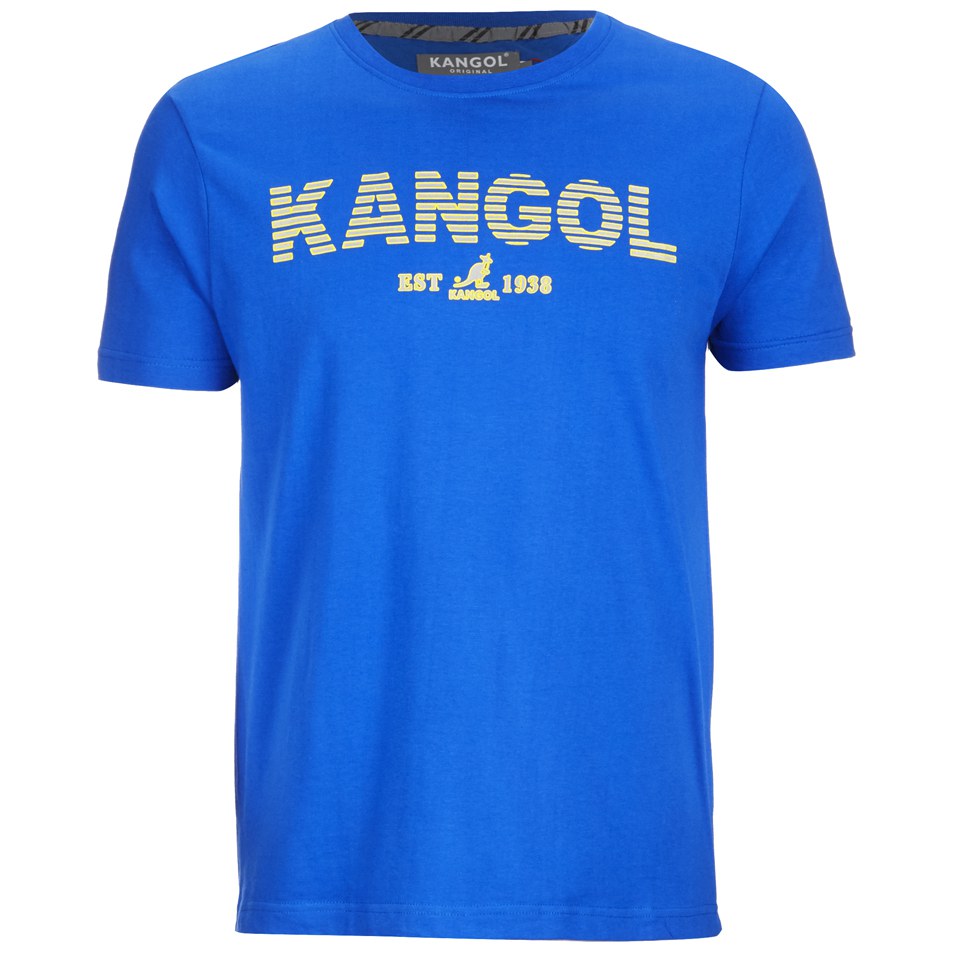 Kangol Men's Lance Print T-Shirt - Ocean Blue Clothing | Zavvi.com