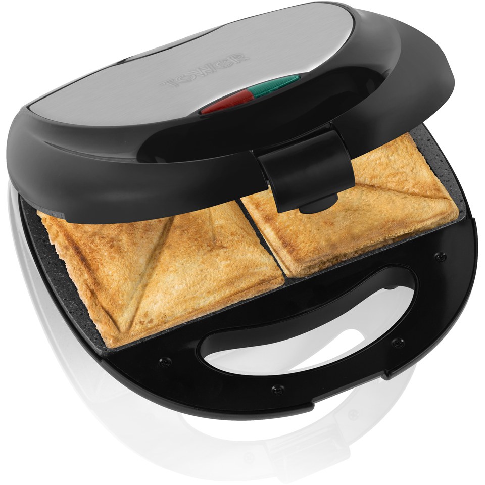 Tower T27002 2 Slice Sandwich Toaster Black Homeware Zavvi