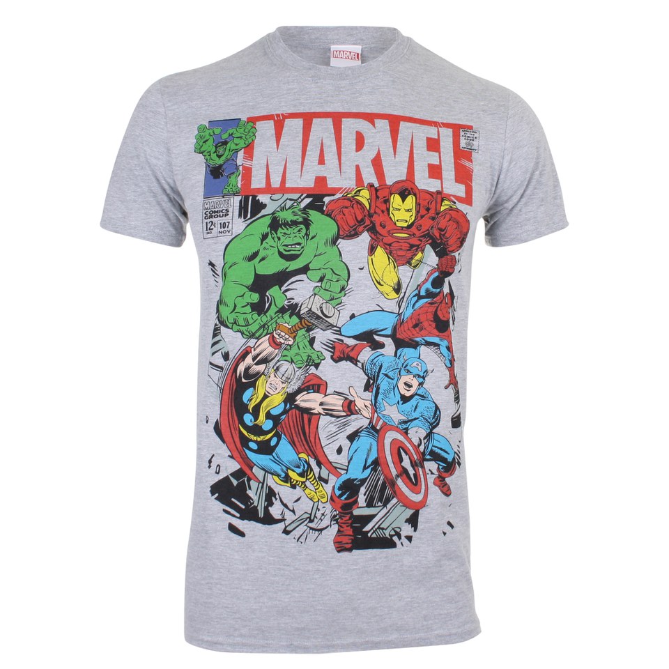 Marvel Men's Breakout T-Shirt - Sports Grey Merchandise - Zavvi UK