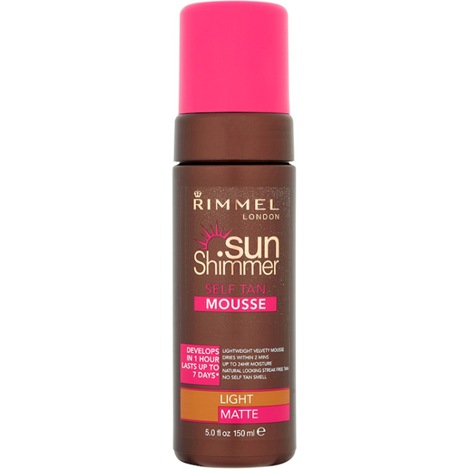 

Rimmel Sunshimmer Instant Self Tan Mousse (150ml) - Light Matte