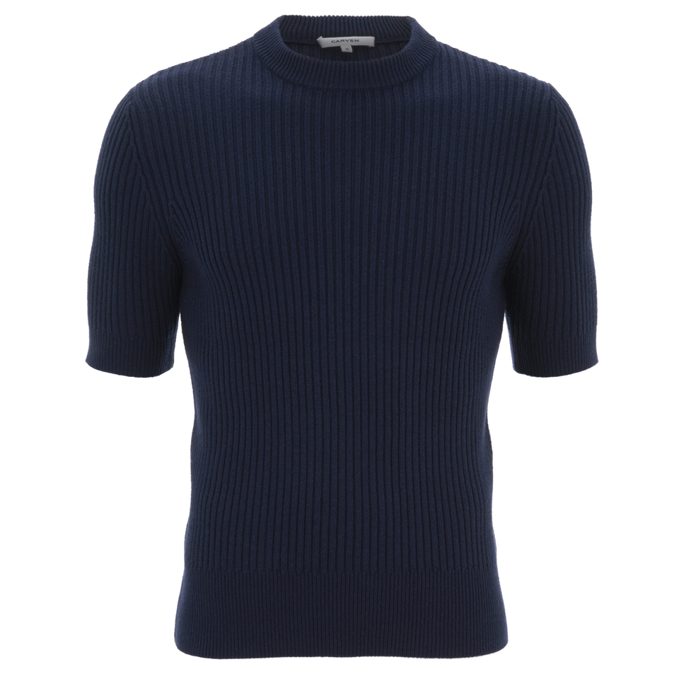 Carven Men's Short Sleeve Knit - Marine - Free UK Delivery Available