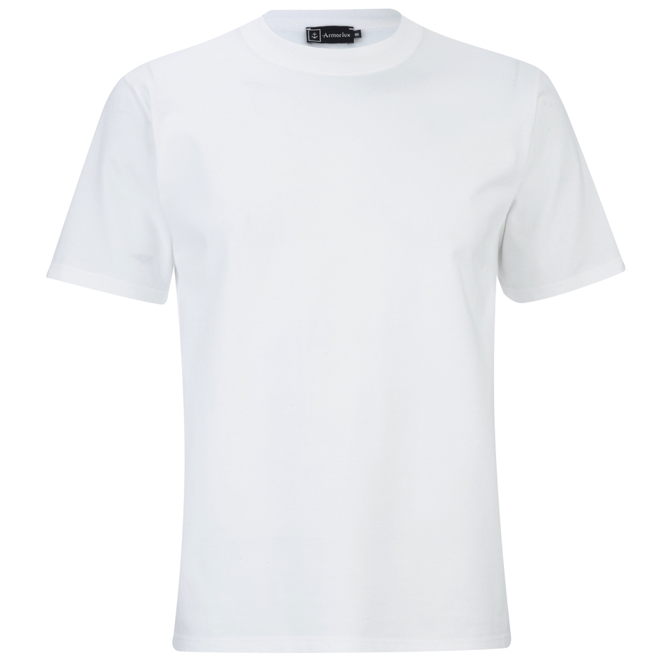 Armor Lux Men s Basic Crew Neck T Shirt White Free UK 