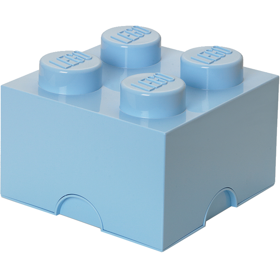LEGO Storage Brick 4   Light Blue