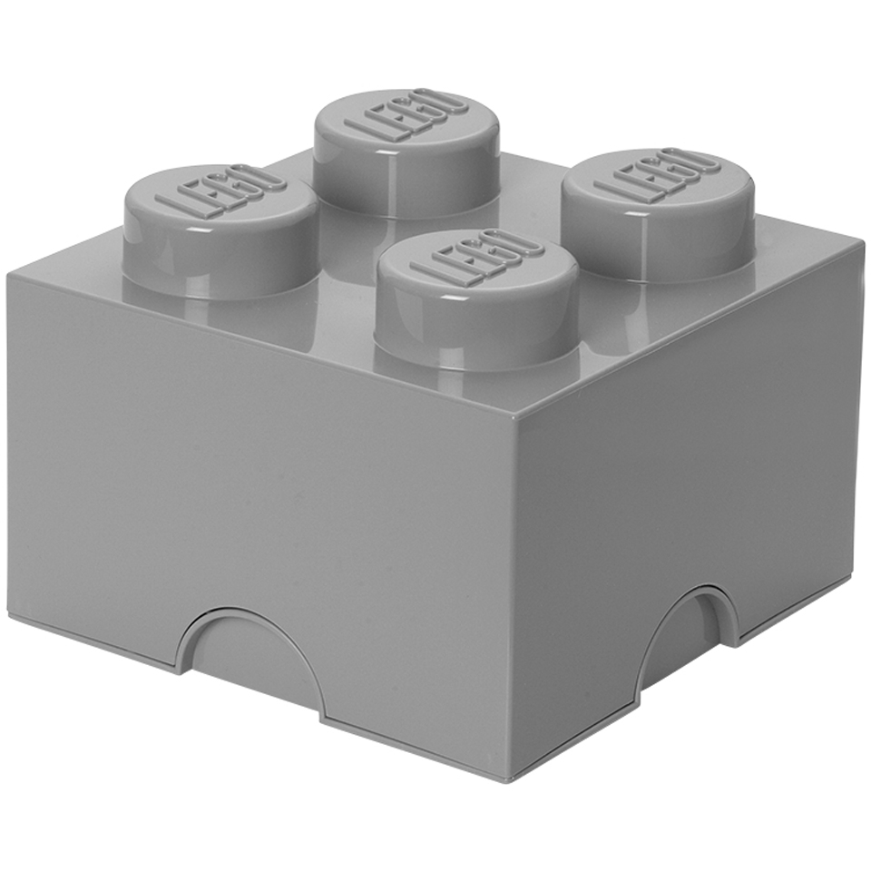 Brique de rangement LEGO 4 - gris pierre moyen