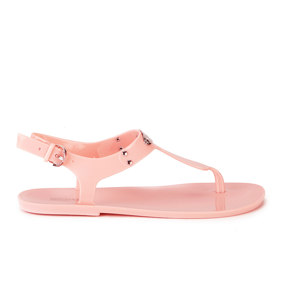 Michael Michael Kors Women S Mk Plate Jelly Sandals Pale Pink Free Uk Delivery Allsole
