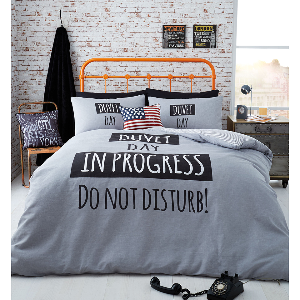 Ean 5012601485334 Do Not Disturb Day Grey Double Cotton Blend