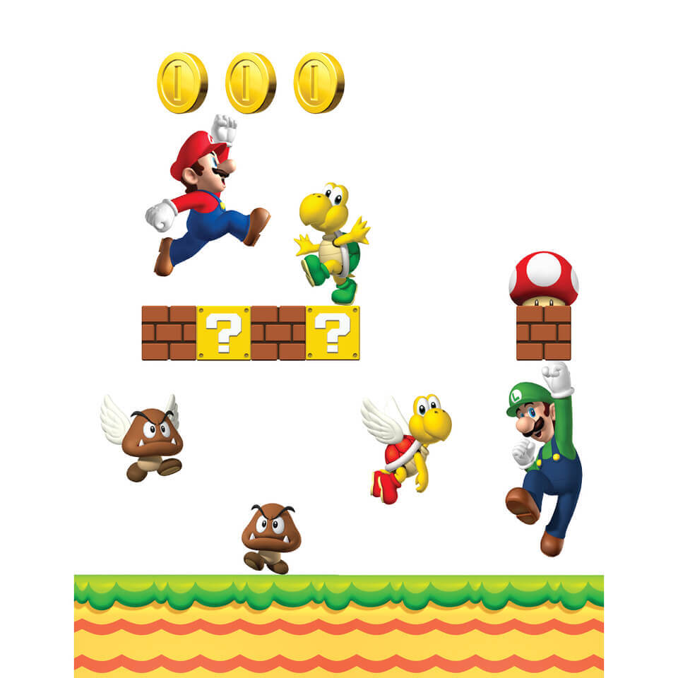 New Super Mario Bros. Wall Stickers Nintendo Official UK Store