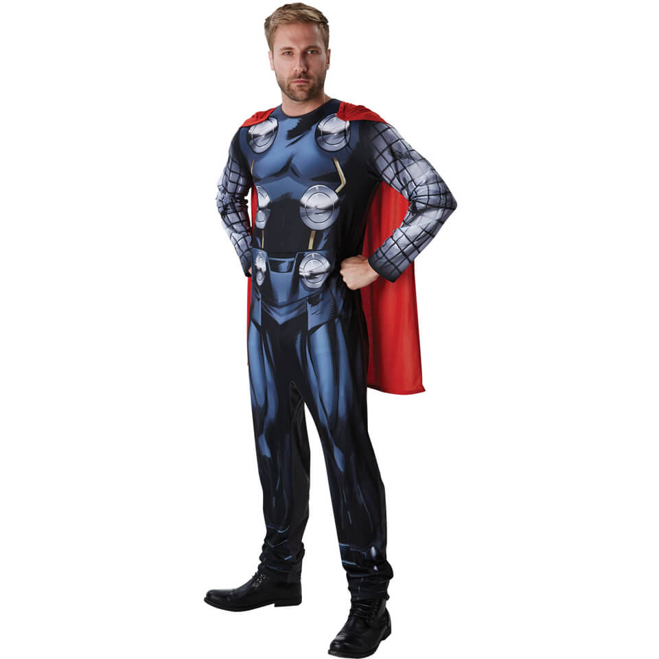costume for captain america adults Fancy Marvel Thor Avengers Zavvi Merchandise Men's  Dress