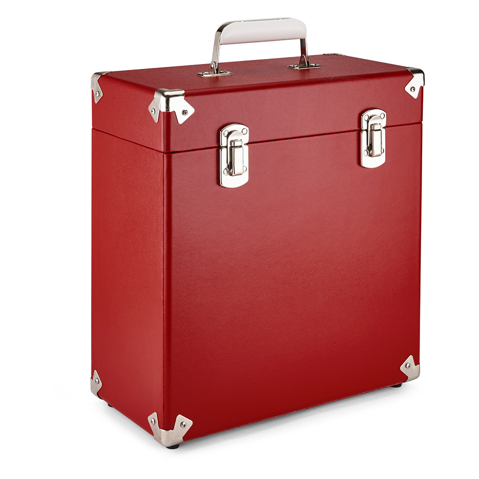 GPO Retro Portable Carry Case for LP Records and 12Inch Vinyl Red