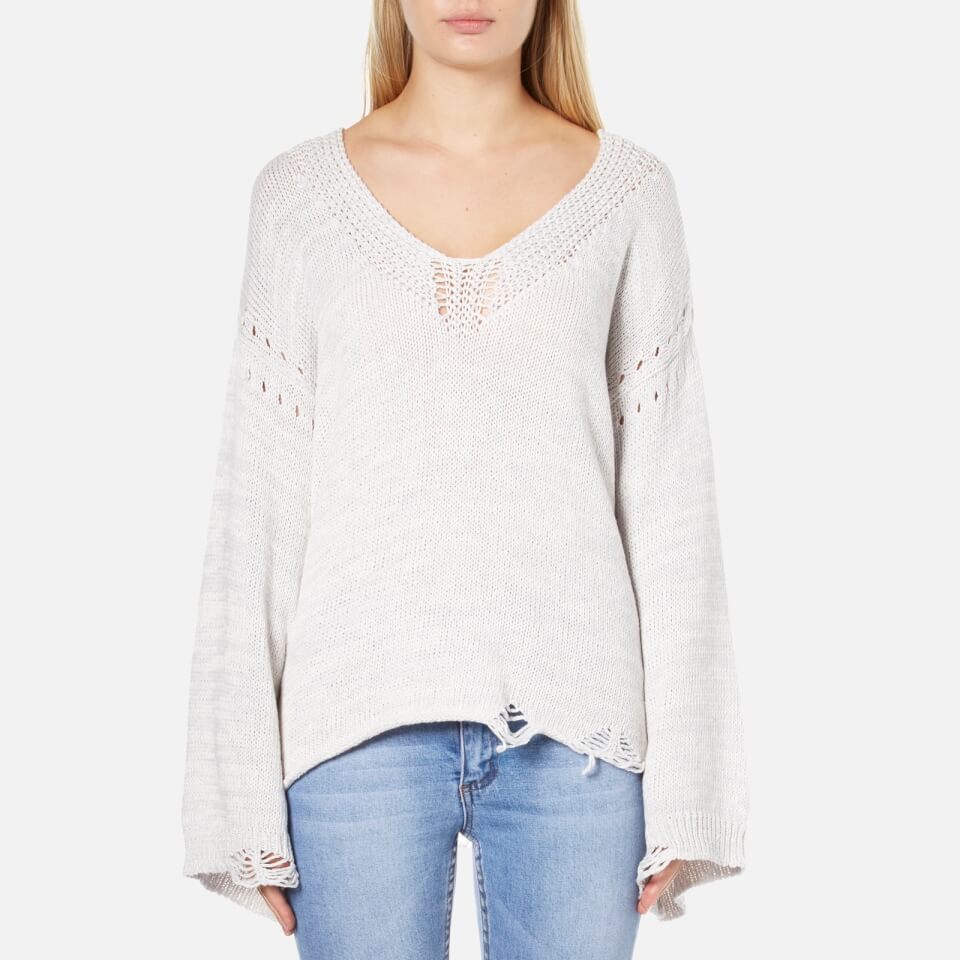 Wildfox Women's Blair Jumper - Flecked White Womens Clothing | TheHut.com